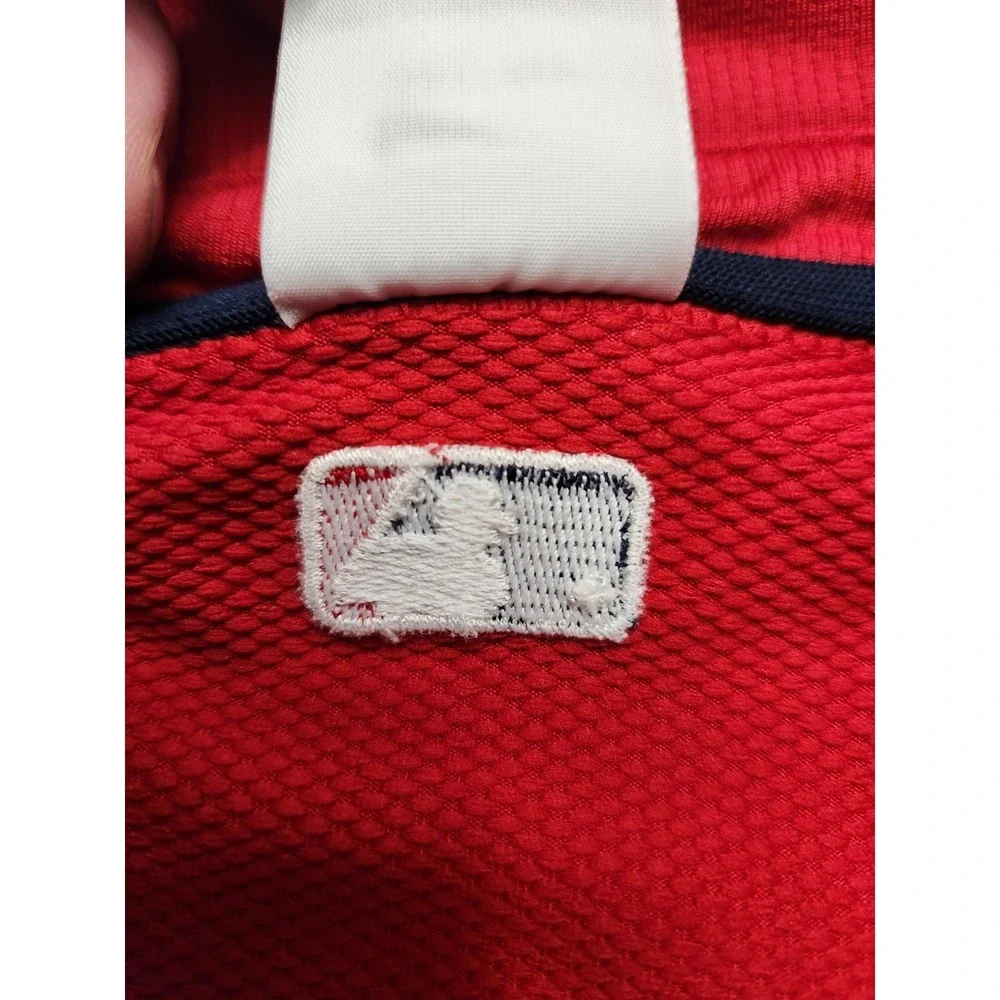 Boston Red Sox Shirt Mens Small Red Nike Dri Fit MLB Baseball Performance Collar
